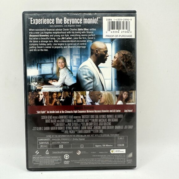 Obsessed DVD Movie - Idris Elba Beyoncé Knowles Ali Larter - Picture 2 of 3